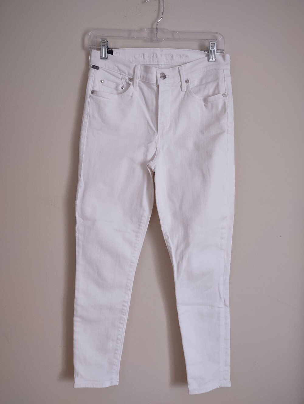 Citizens Of Humanity White Slim High-Rise Jeans